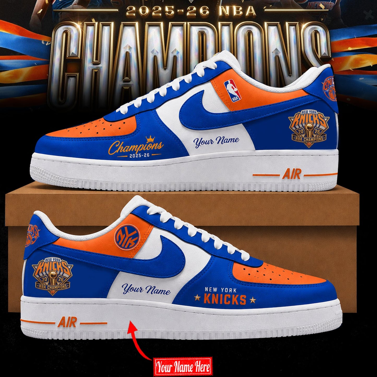 New York Knicks 2026 NBA Champions AF1 Sneaker