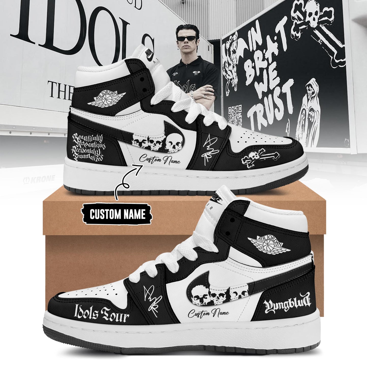 YBD Idols The World Tour 2026 Limited Edition AJ1 Sneakers