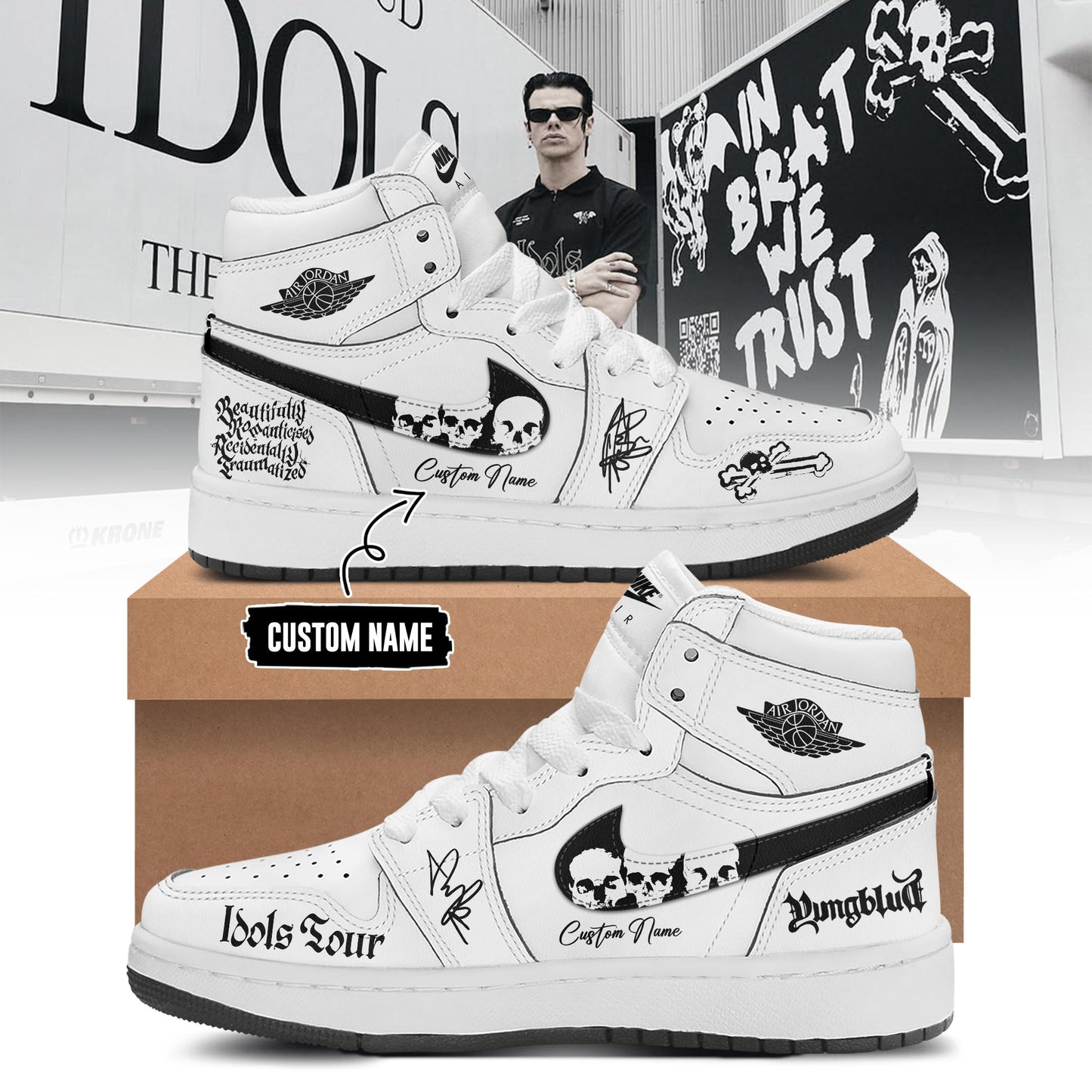 YBD Idols The World Tour 2026 Limited Edition AJ1 Sneakers