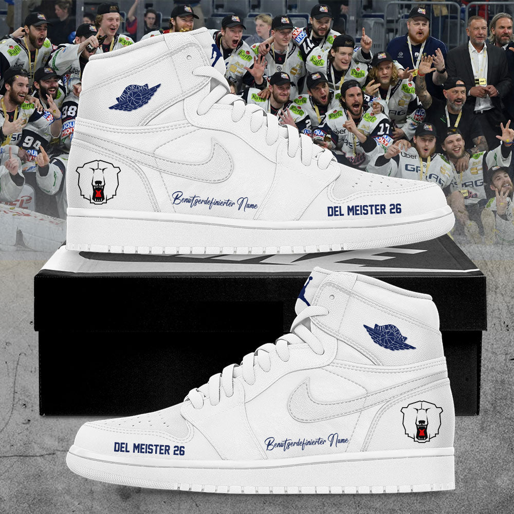 Eisbären Berlin Deutsche Eishockey Liga Meister 2026 Custom Name Shoes White
