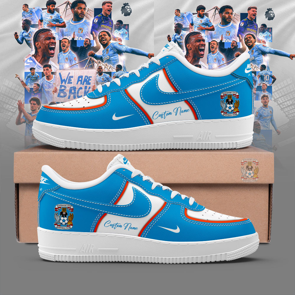 Coventry City WE ARE PREMIER LEAGUE Limited Edition Custom Name Shoes Blue