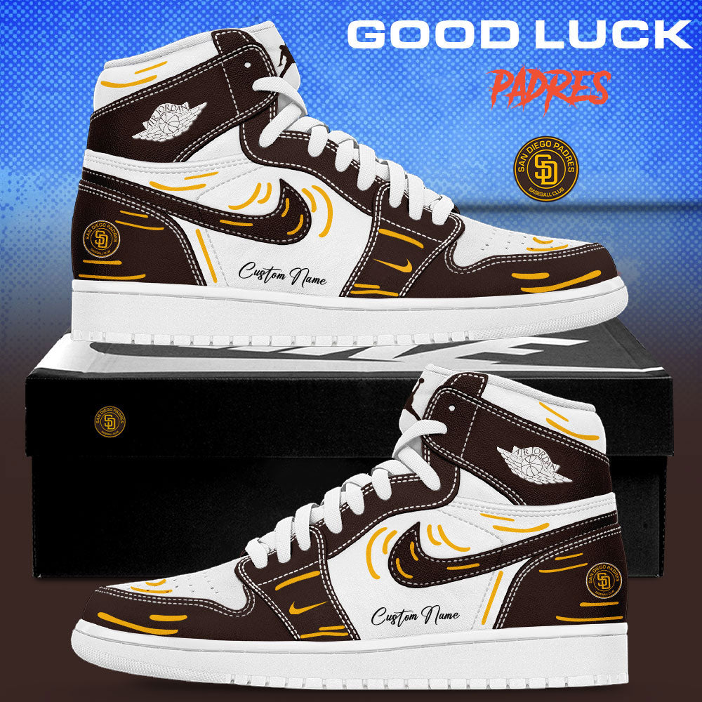 San Diego Padres Latest Version 2026 Custom Name JD1 Shoes