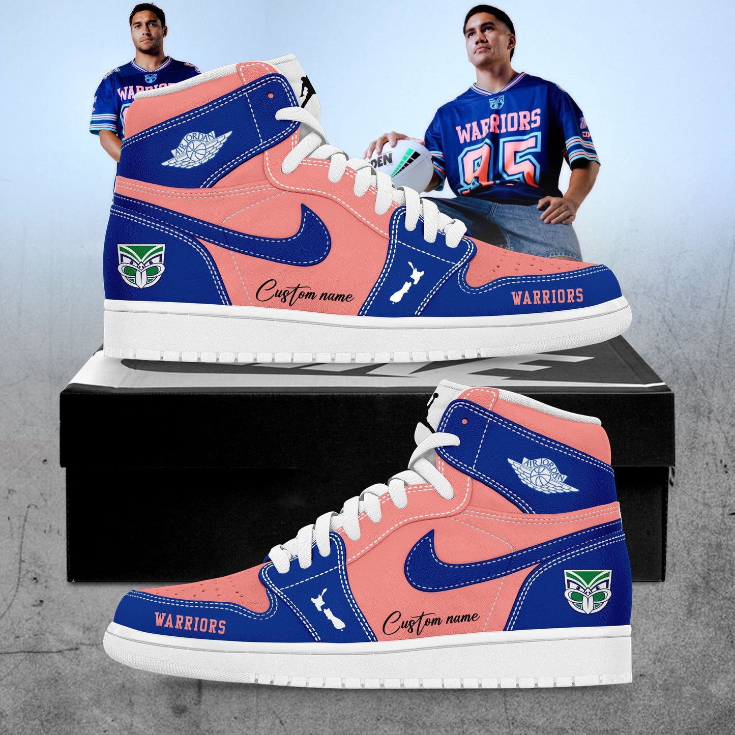 NZ Warriors Limited Edition Magic Round Custom Name Shoes V2