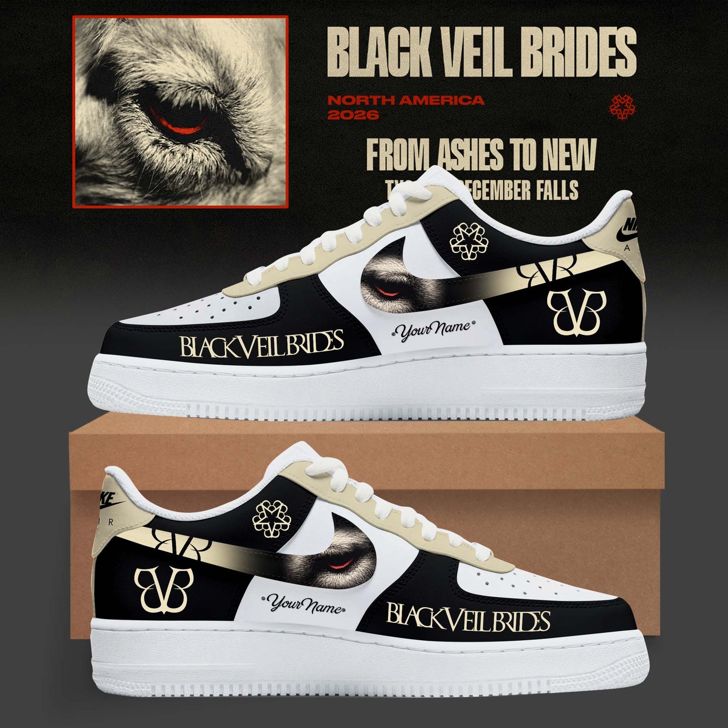 Nike Air Force 1 : From Ashes To New “ Black Veil Brides