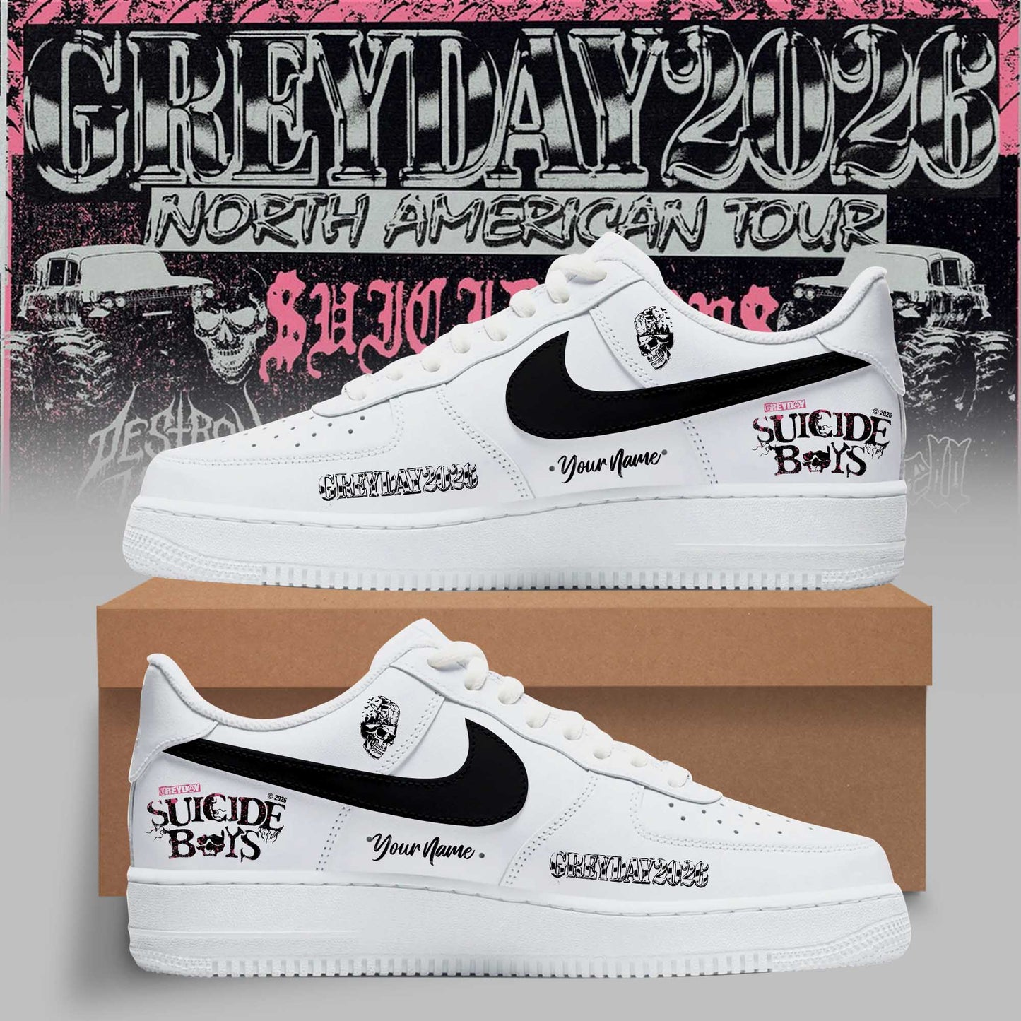 Greyday 2026 “ North American Tour AF1 Shoes