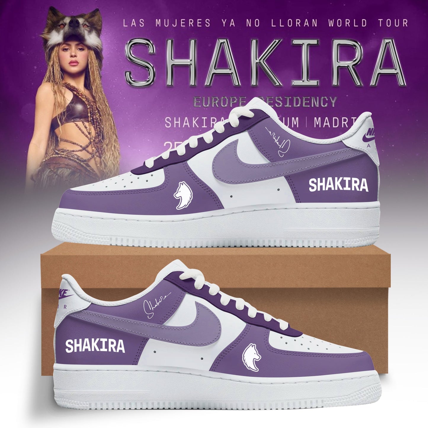 Air Force 1 SHE WOLF- SHAKIRA Customize Edition