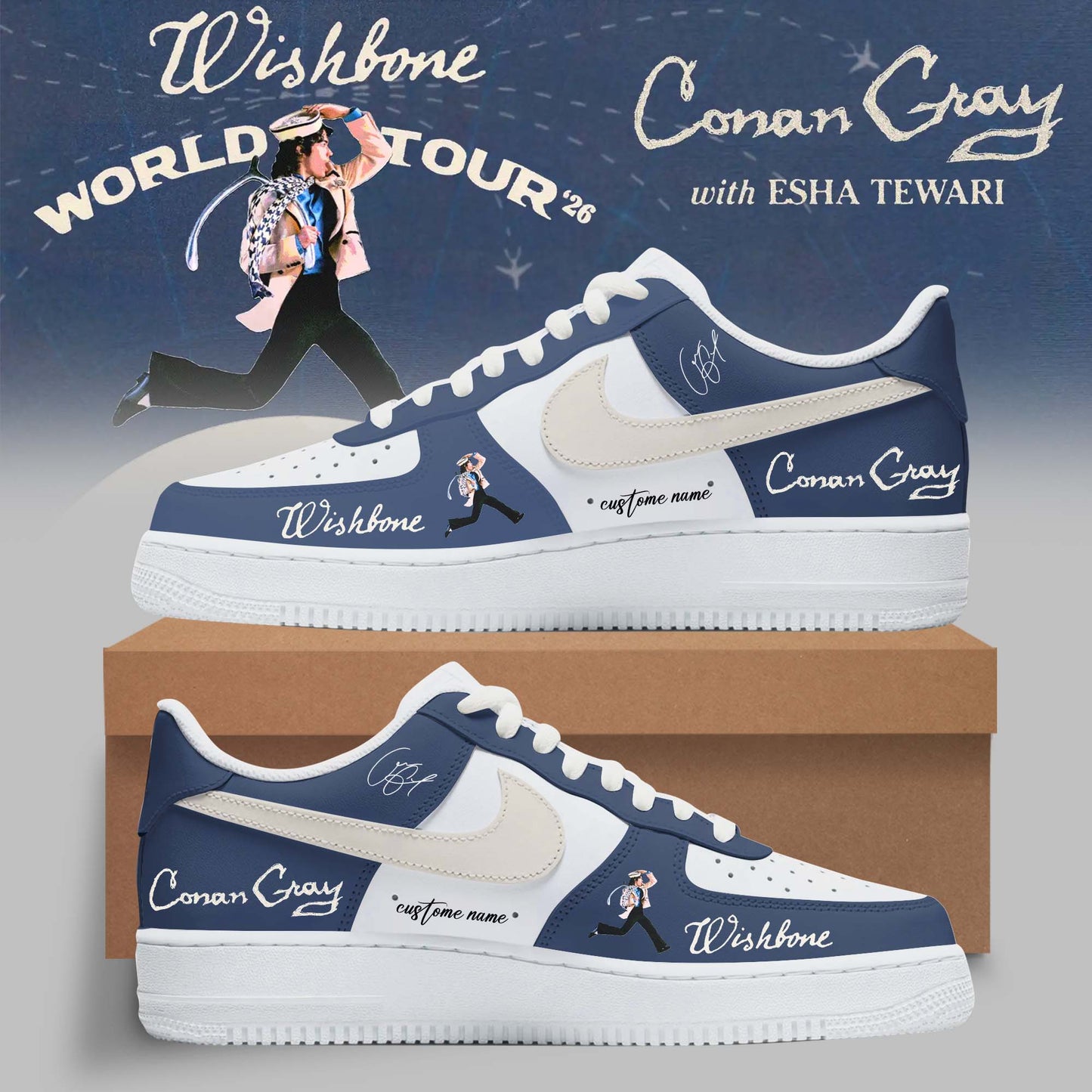 Nike Air Force 1 Wishbone “ Conan Gray Customize Edition