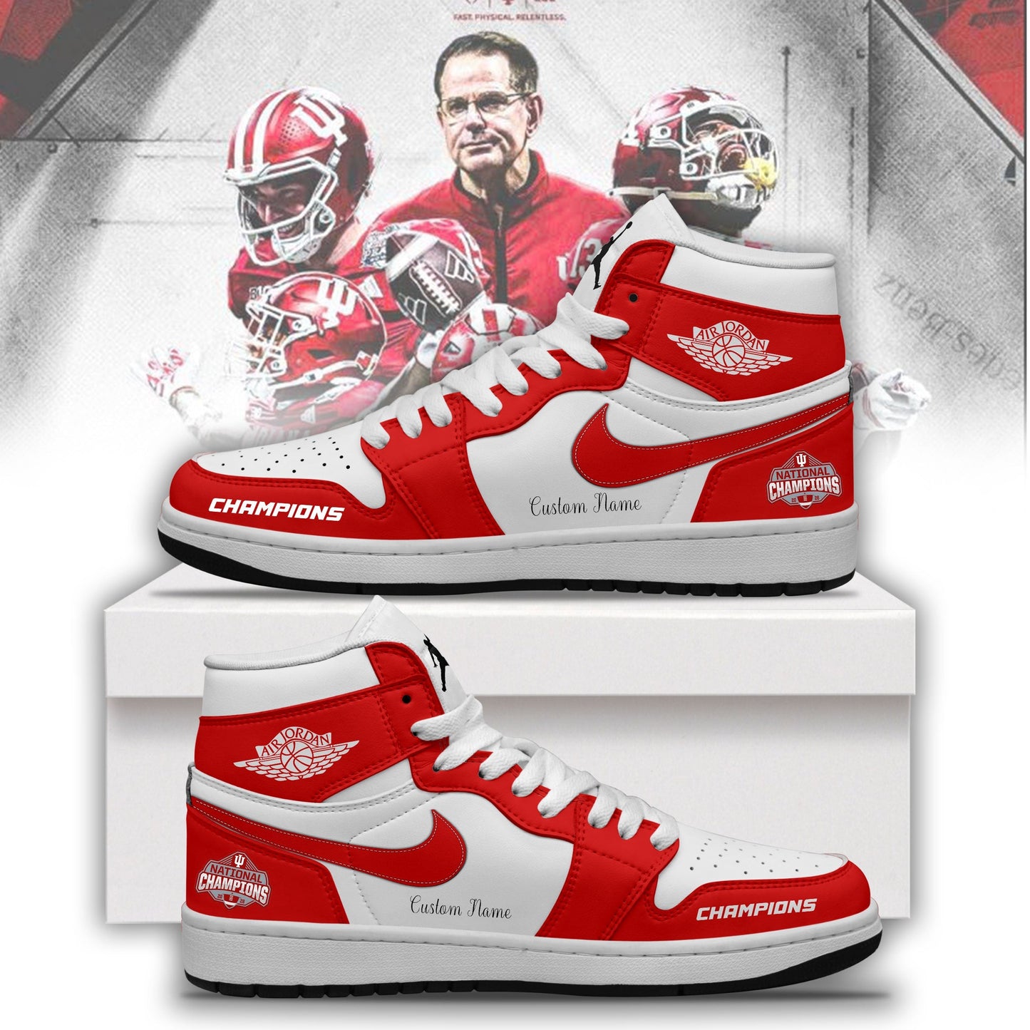 Indiana Hoosiers 2026 National Champions Limited Personalized AJ1 Limited Shoes