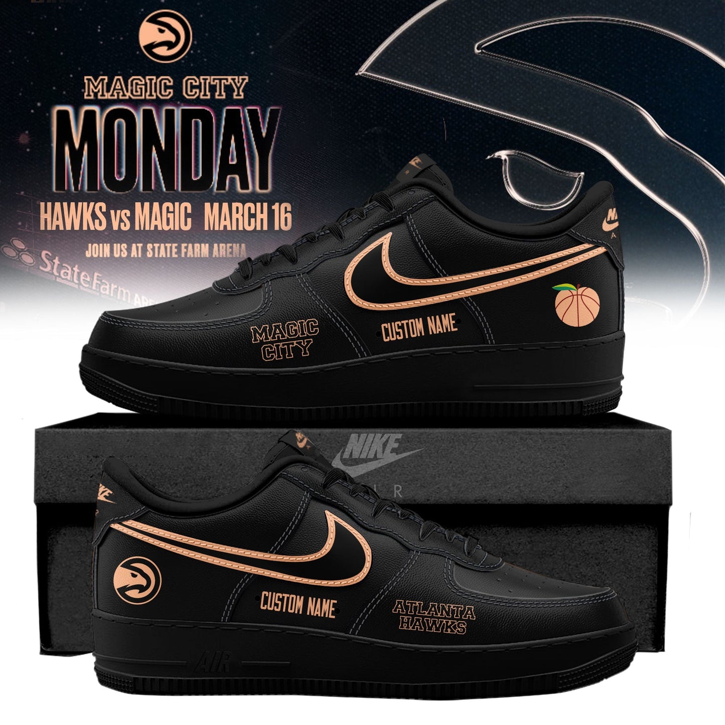 Atlanta Hawks 2026 Magic City True To Atlanta AF1 Sneakers