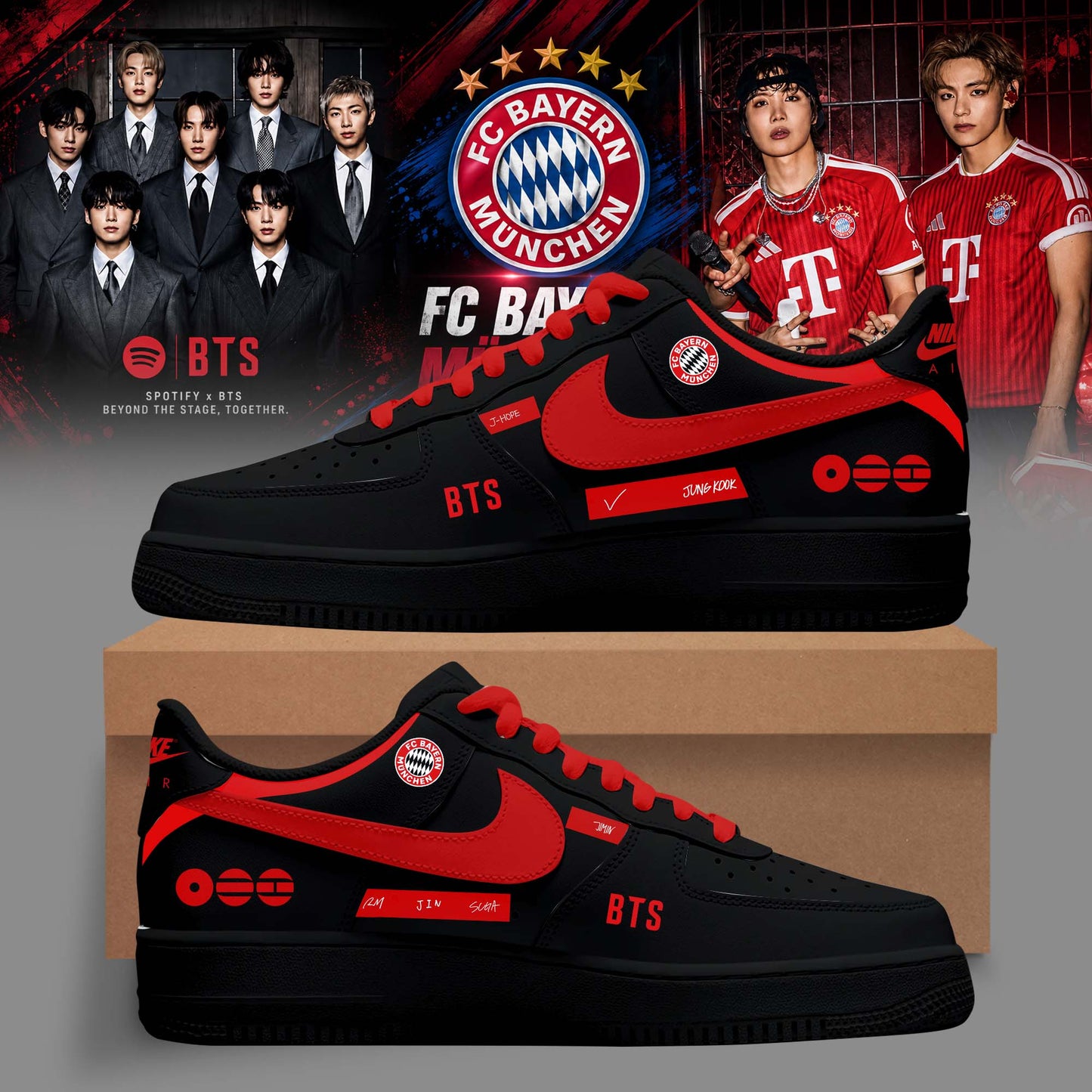 BTS WORLD TOUR ‘ARIRANG’ × BAYERN MUNICH Shoes