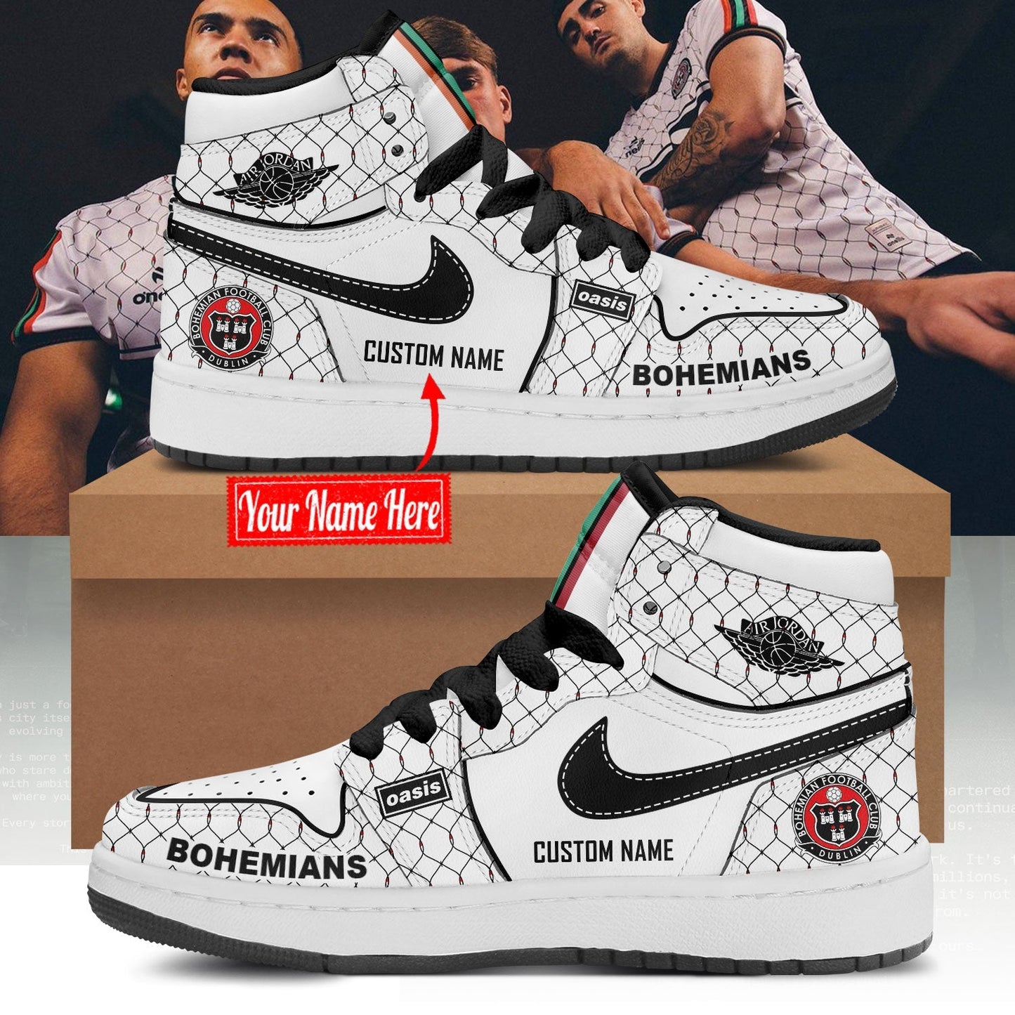 Bohemian F.C. Our 2026 Away Uniform Limited Edition AJ1 Sneakers