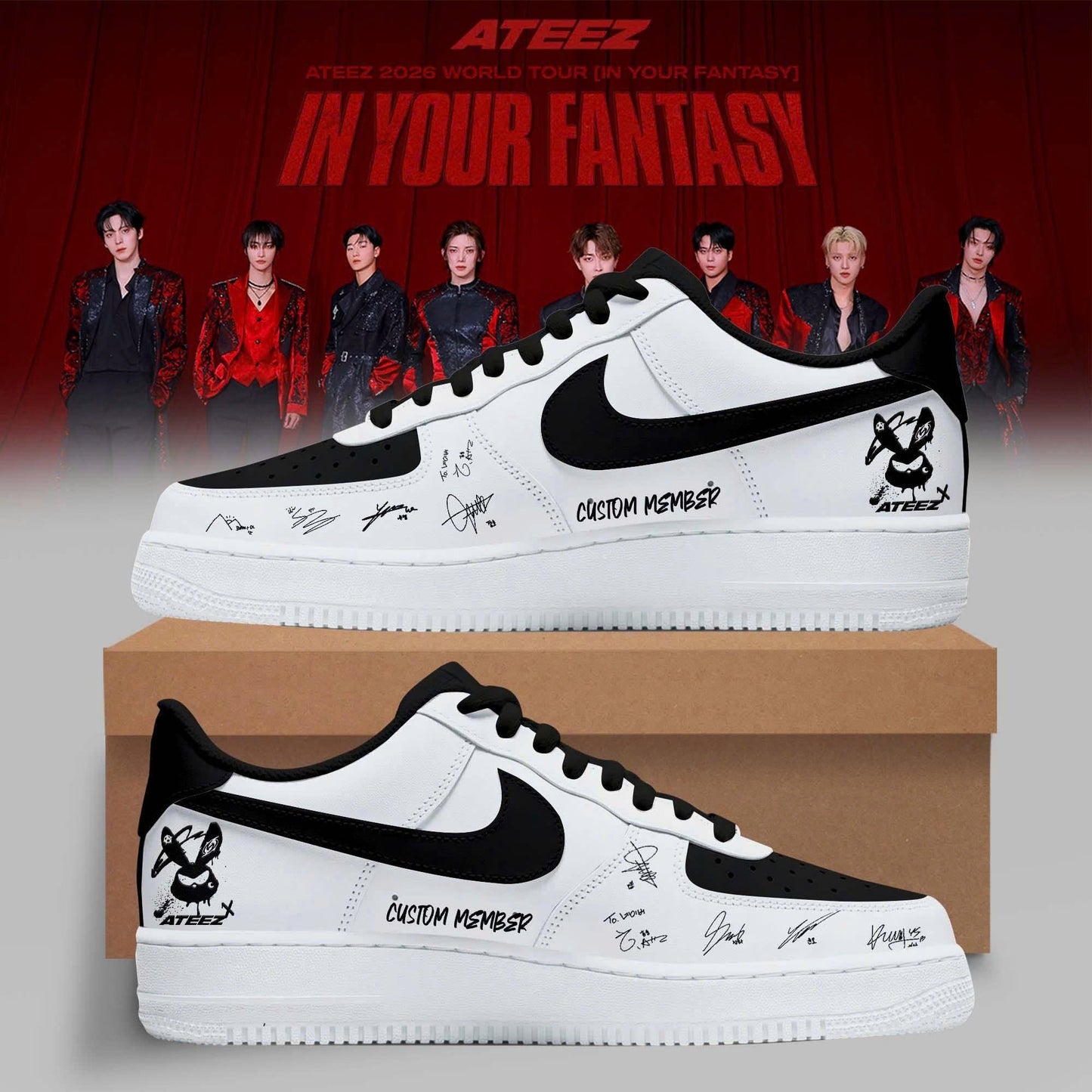 Ateez “ In Your Fantasy World Tour 2026 - Custom Name/Member