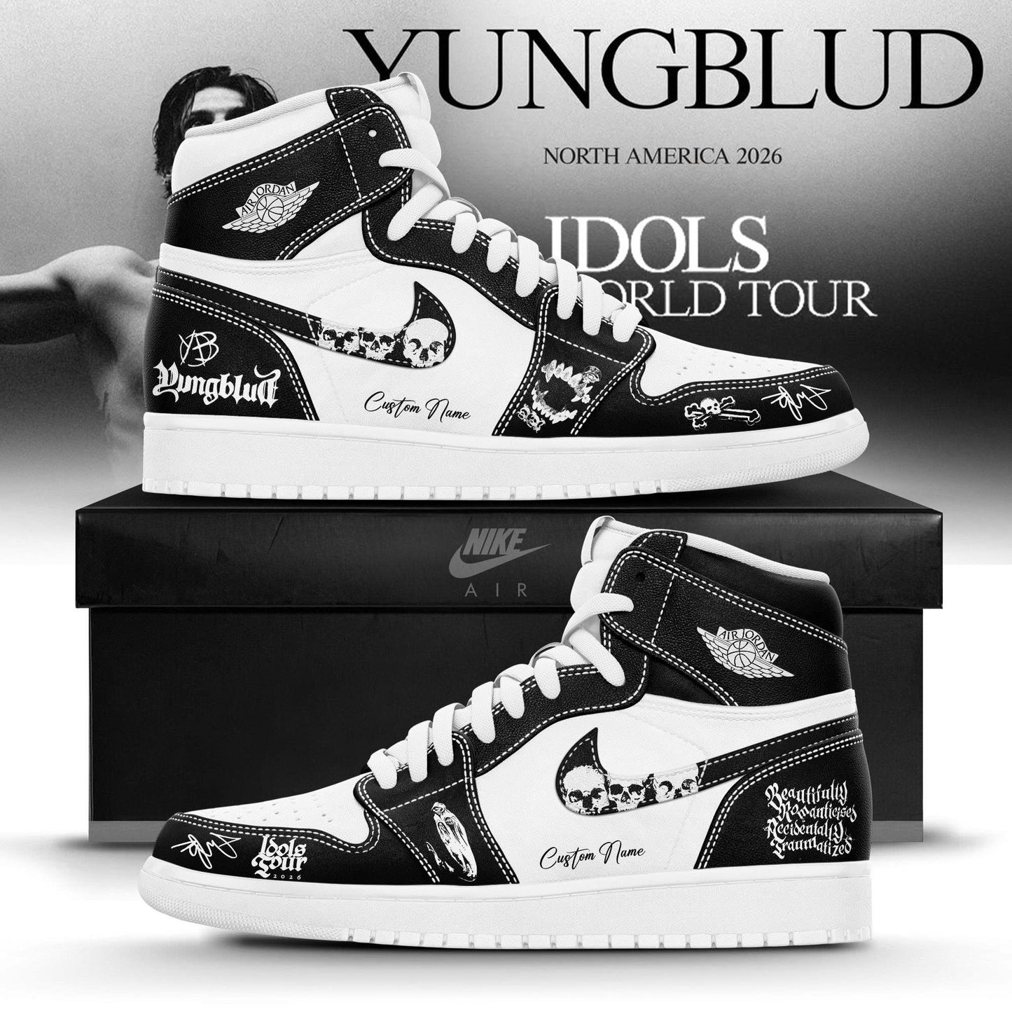 YBD Idols The World Tour 2026 Limited Edition AJ1 Sneakers