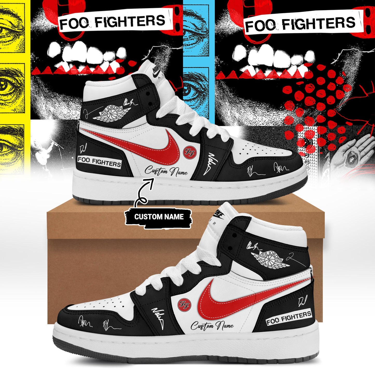 Foo Fighters ”Take Cover Tour 2026” Limited Edition Signature JD Shoes