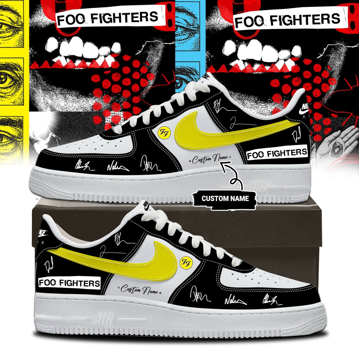 Foo Fighters ”Take Cover Tour 2026” Limited Edition Signature – AF1 Shoes