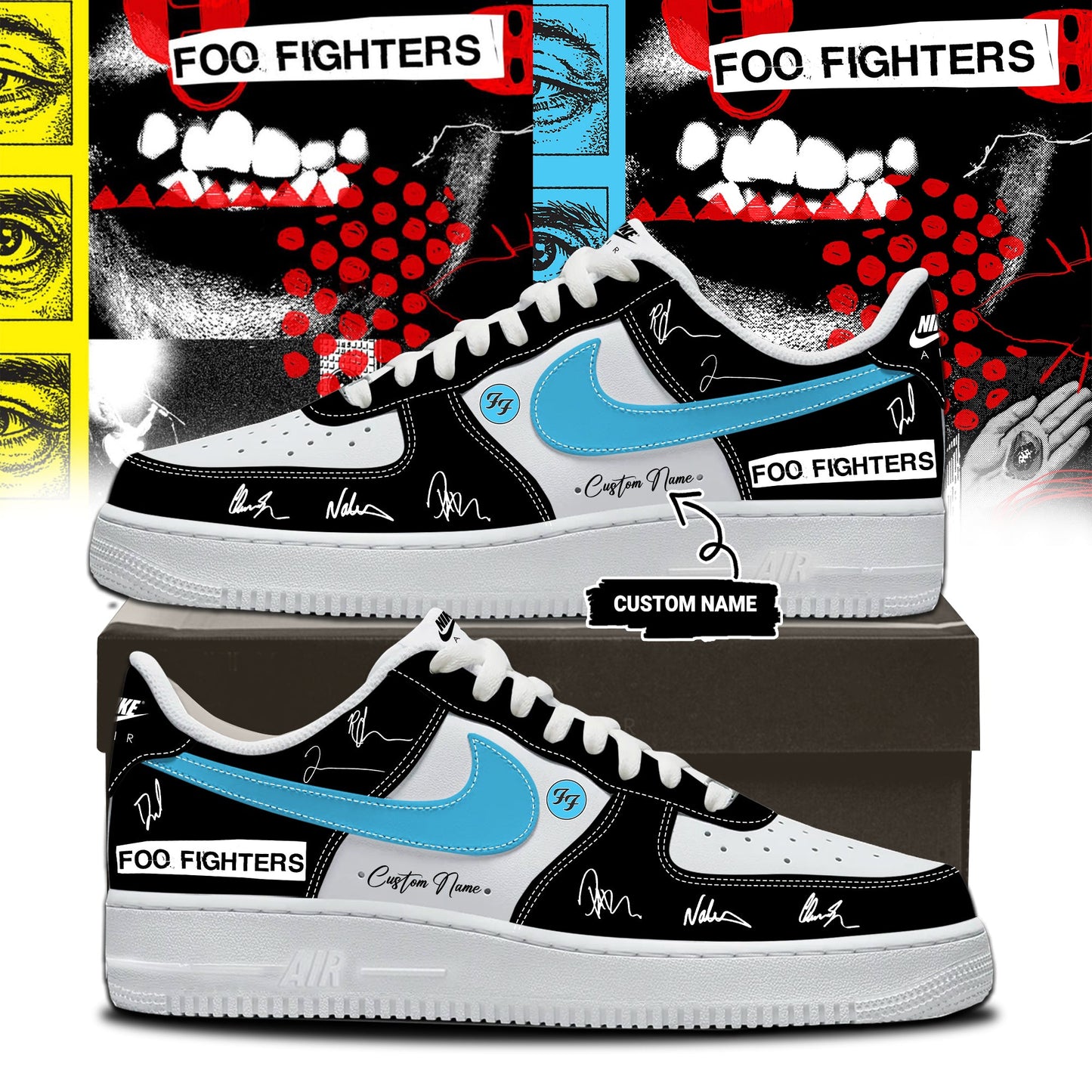 Foo Fighters ”Take Cover Tour 2026” Limited Edition Signature – AF1 Shoes