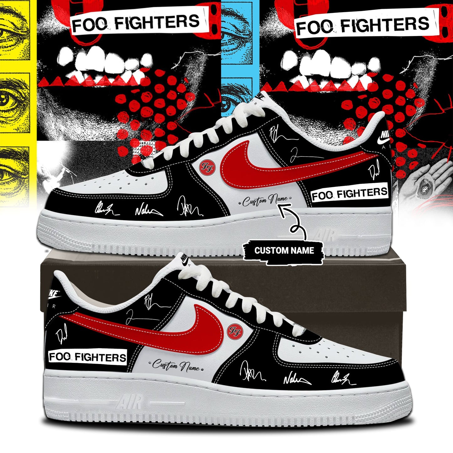 Foo Fighters ”Take Cover Tour 2026” Limited Edition Signature – AF1 Shoes