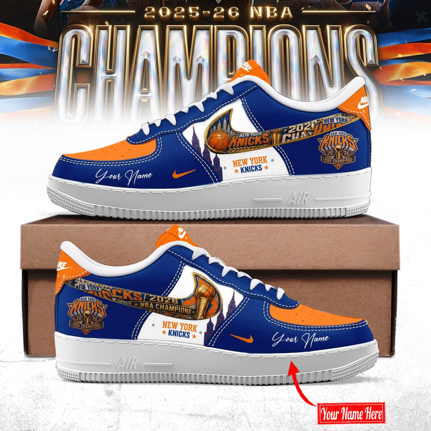 New York Knicks 2026 NBA Champions AF1 Sneaker