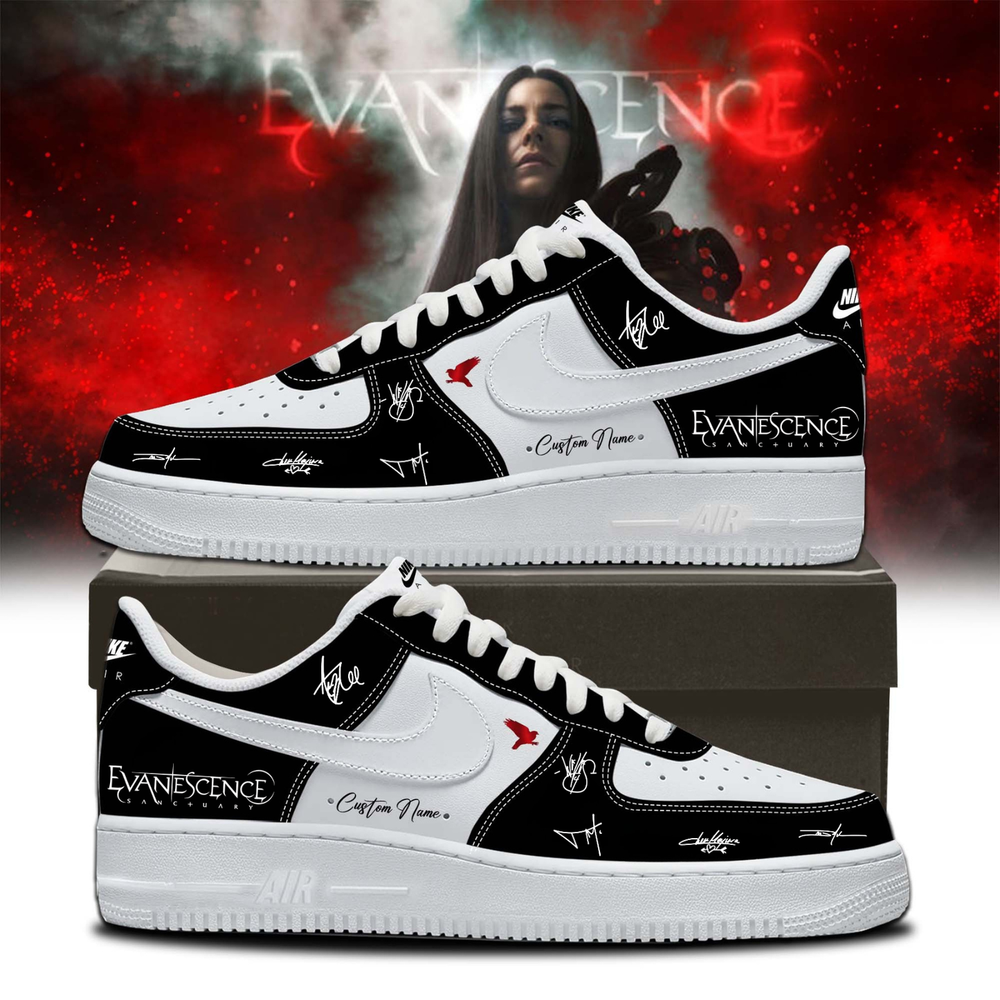 EVANESCENCE Sanctuary 2026 World Tour Limited Edition AF1 Sneakers