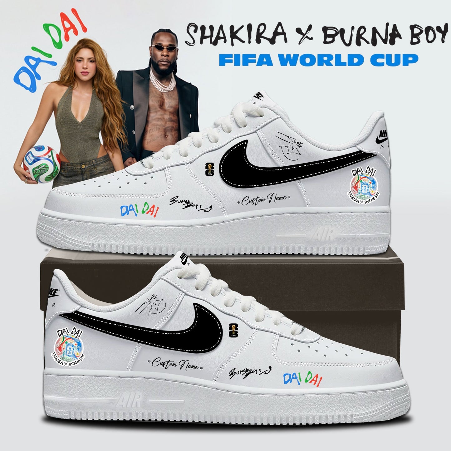 SHAKIRA X Burna Boy ”FIFA WORLD CUP 2026″ Limited Edition Signature – Shoes