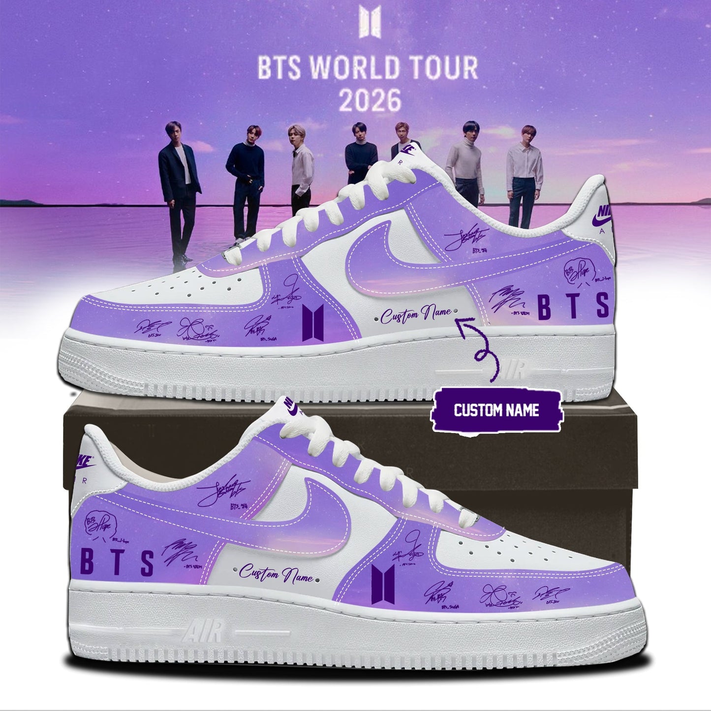 MLB X BTS COMEBACK & WORLD TOUR 2026 Limited Edition Signature “ Shoes