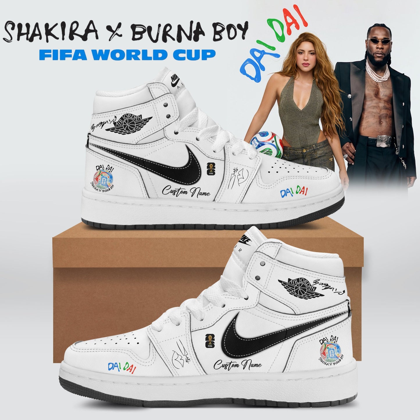 SHAKIRA X Burna Boy ”FIFA WORLD CUP 2026″ Limited Edition Signature – Shoes