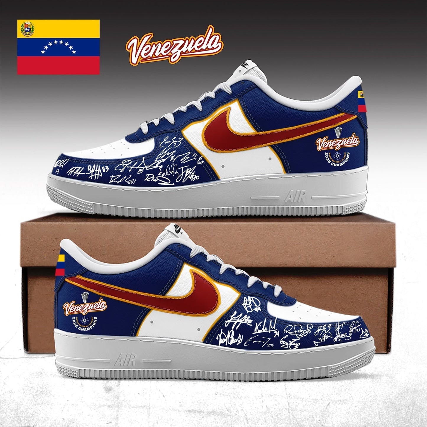 Venezuela 2026 World Baseball Classic Champions Limited Edition AF1 Sneaker