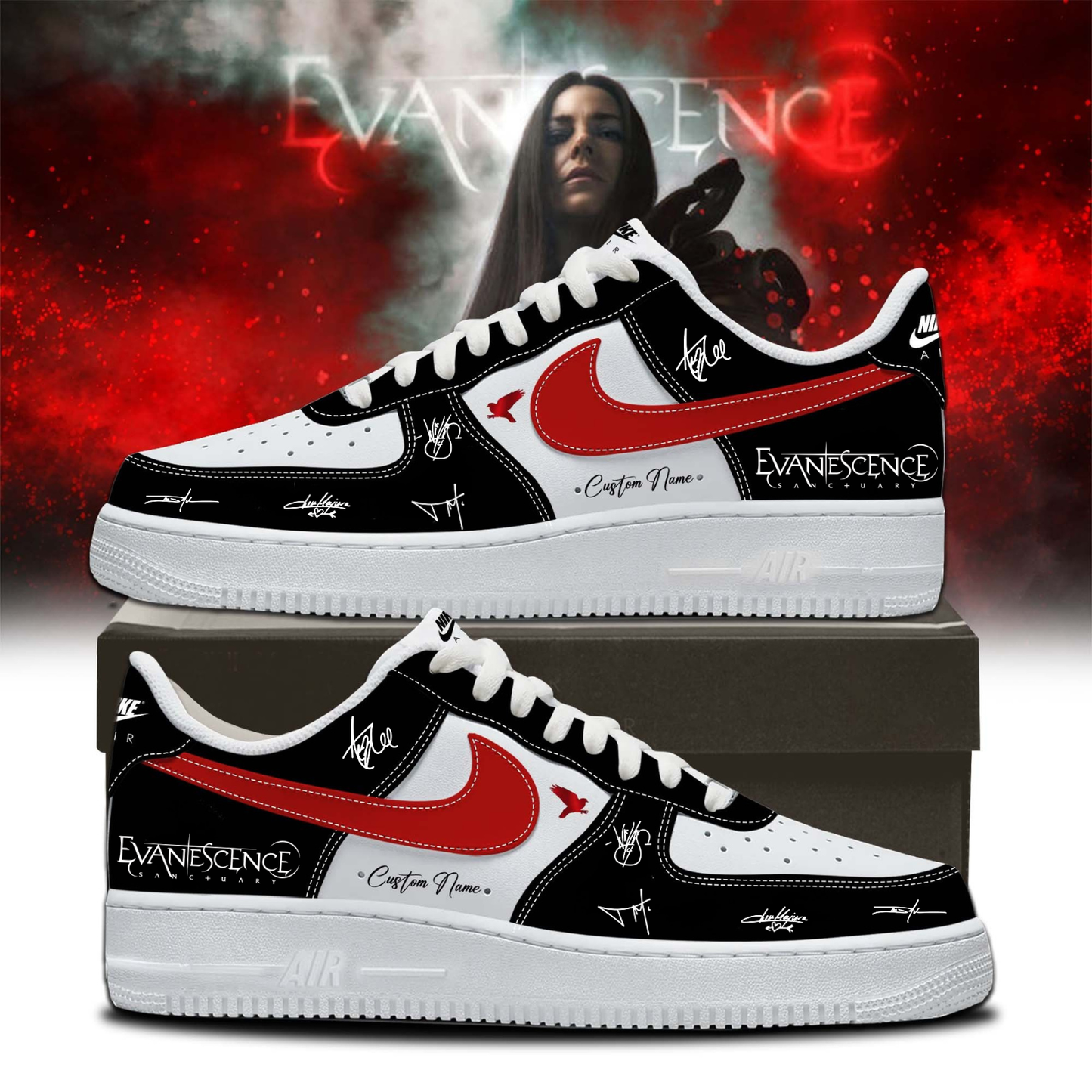 EVANESCENCE Sanctuary 2026 World Tour Limited Edition AF1 Sneakers