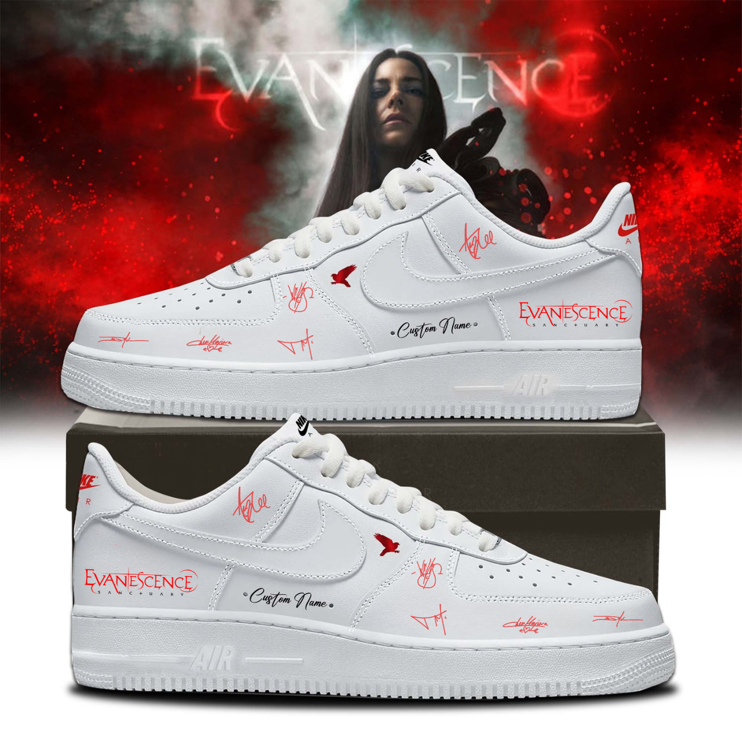 EVANESCENCE Sanctuary 2026 World Tour Limited Edition AF1 Sneakers