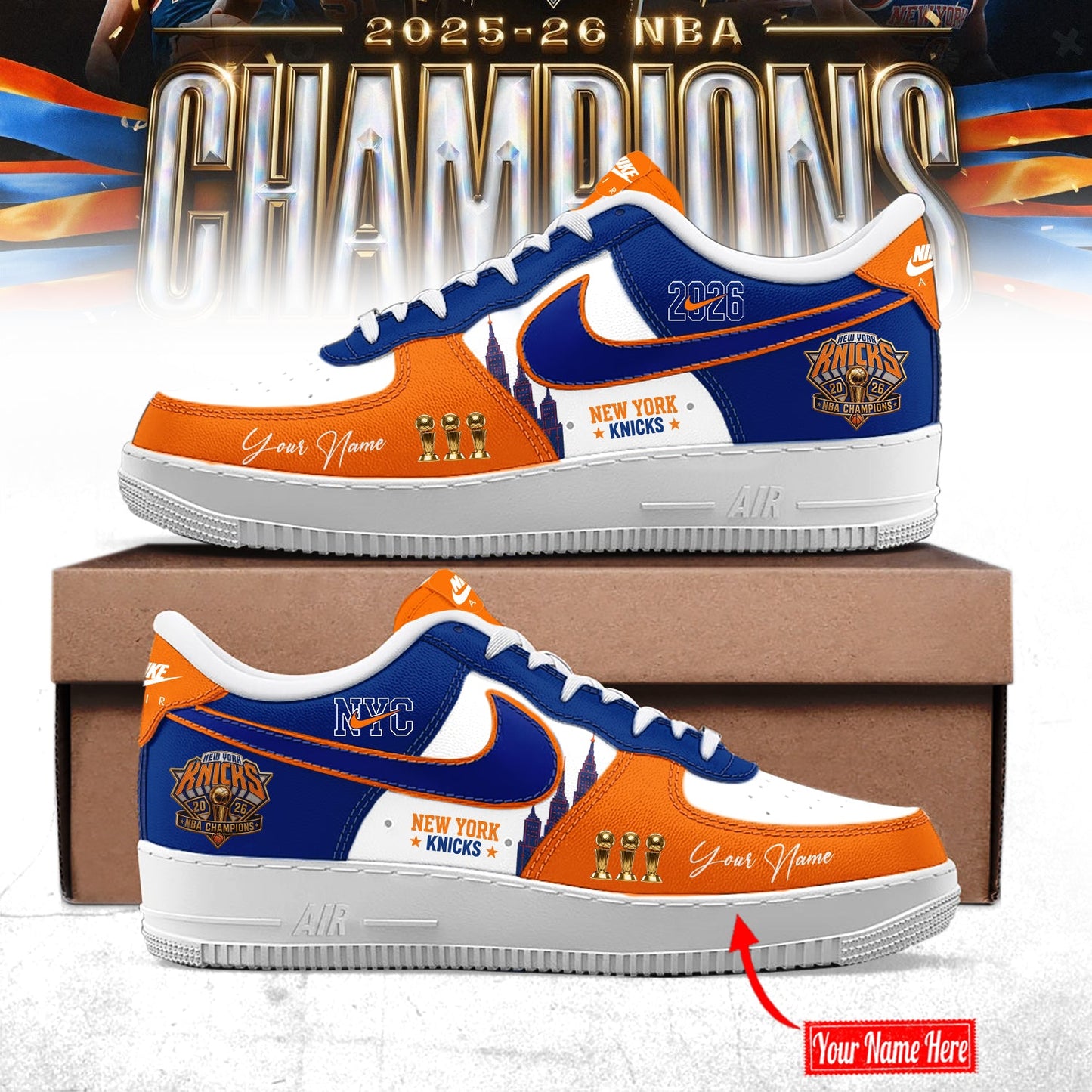New York Knicks 2026 NBA Champions AF1 Sneaker