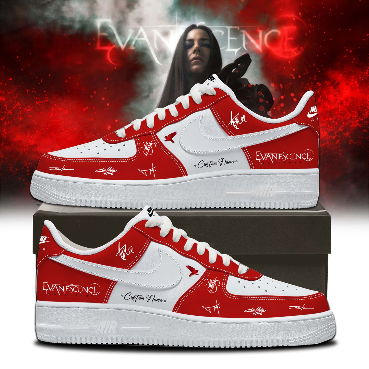 EVANESCENCE Sanctuary 2026 World Tour Limited Edition AF1 Sneakers
