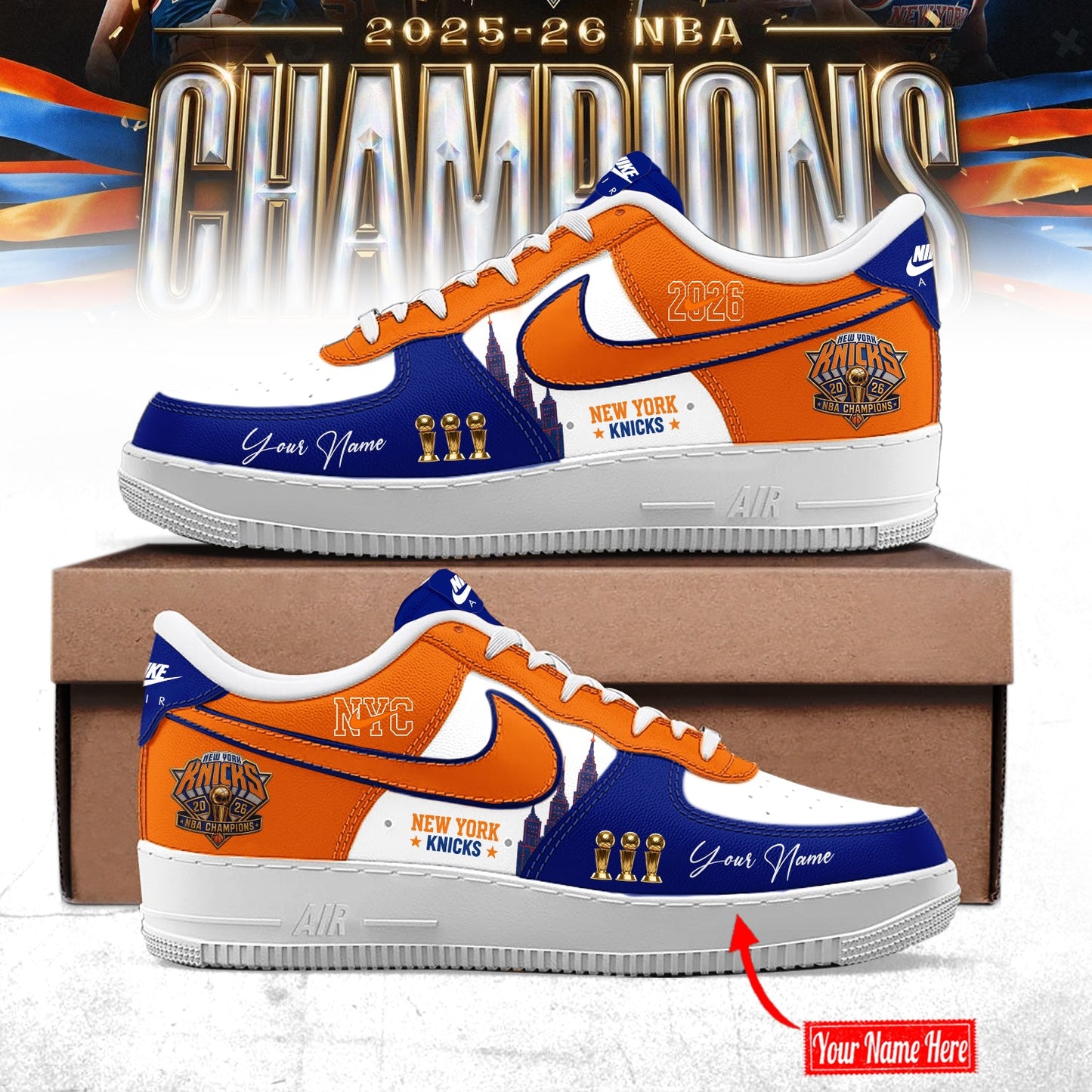 New York Knicks 2026 NBA Champions AF1 Sneaker