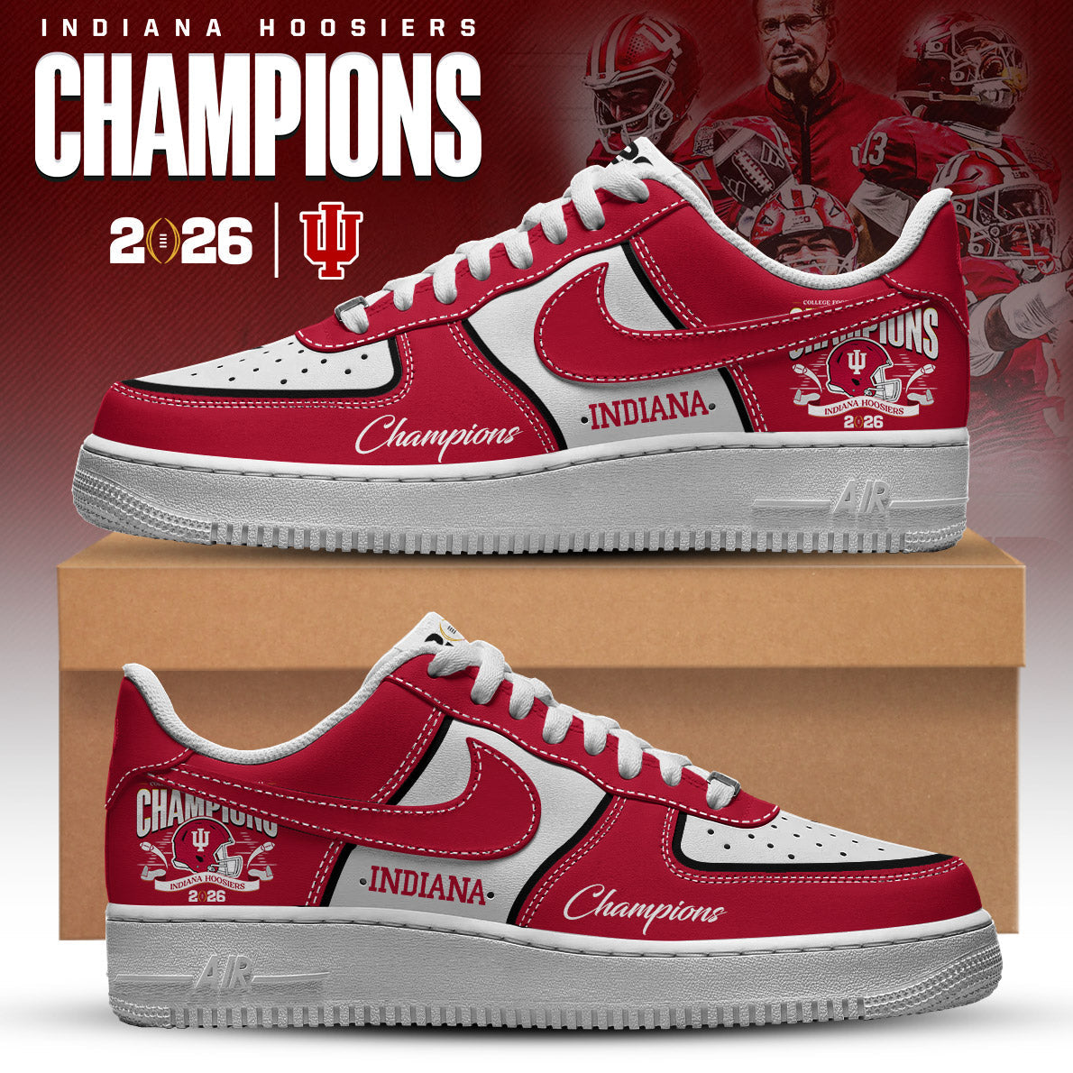 Indiana Hoosiers National Champions 2025/26 AF1 Sneaker