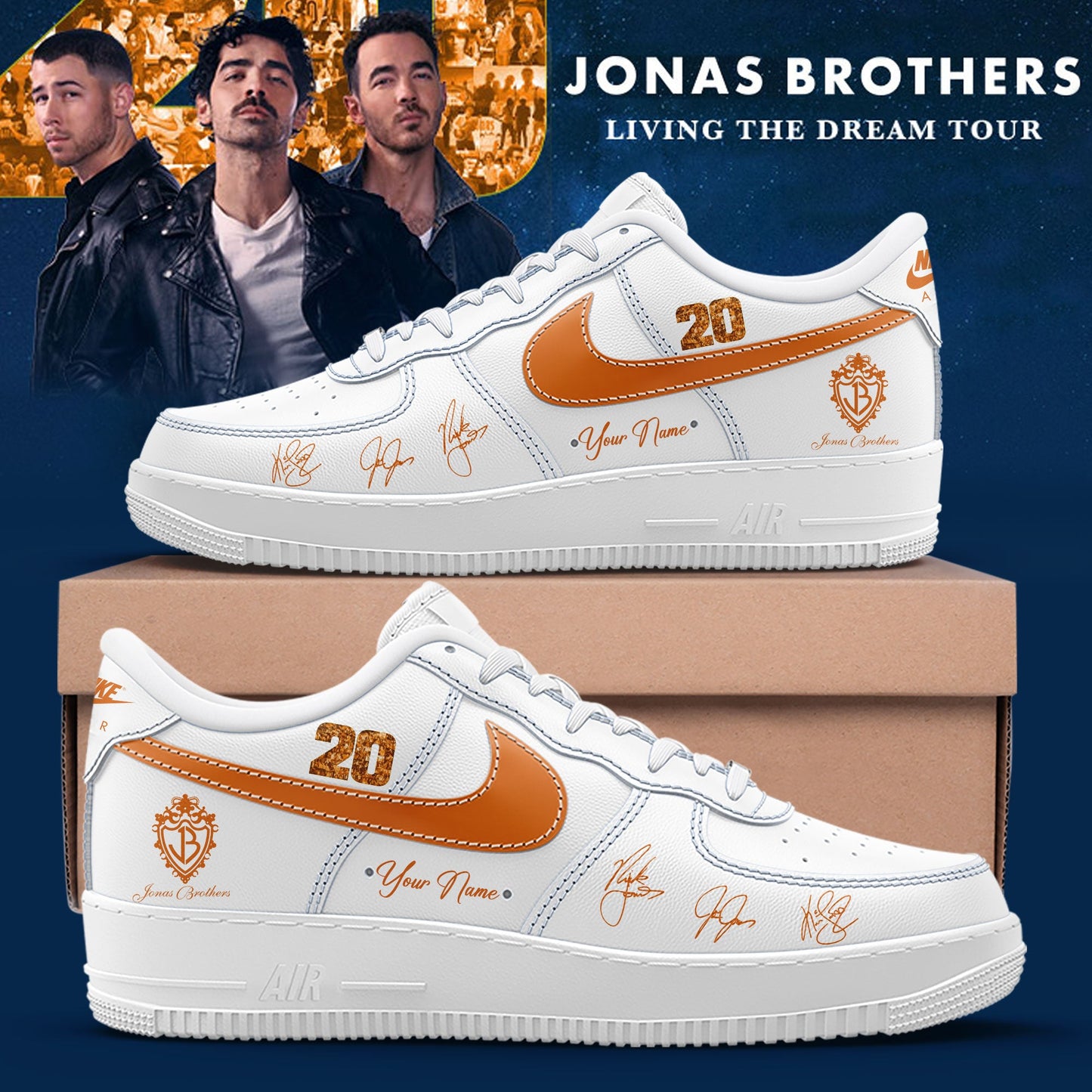 Nick Jonas Sunday Best 2026 Signature Custom Name AF1 Shoes