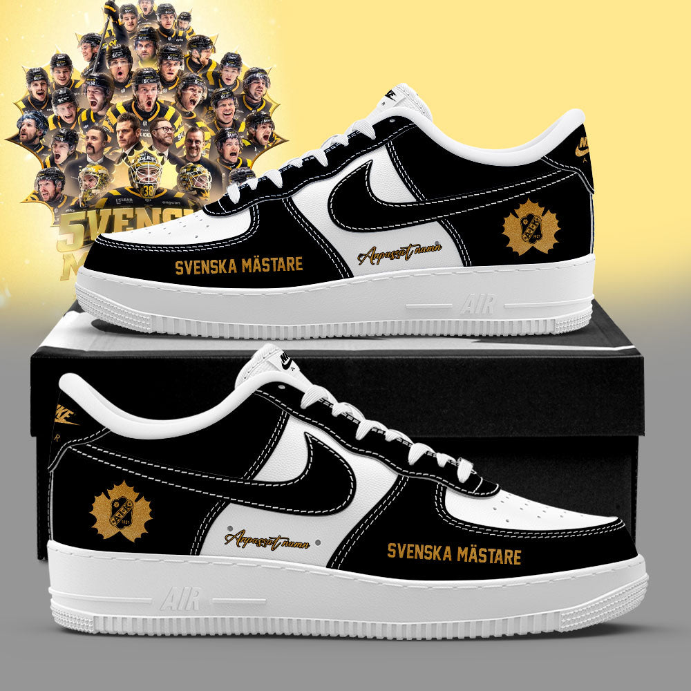 Skellefteå AIK Hockey VI ÄR SVENSKA MÄSTARE 2026 Custom Name Shoes Black