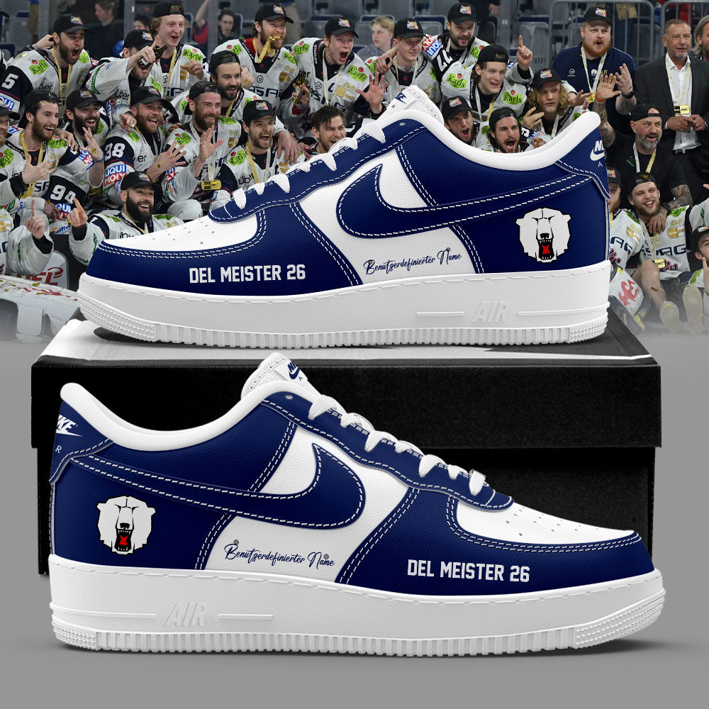 Eisbären Berlin Deutsche Eishockey Liga Meister 2026 Custom Name Shoes Blue