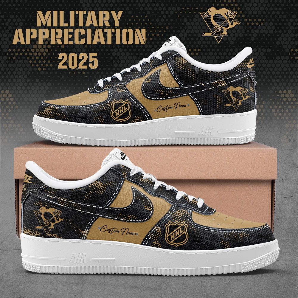 P Penguins 2025 Military Appreciation Custom Name Shoes AF