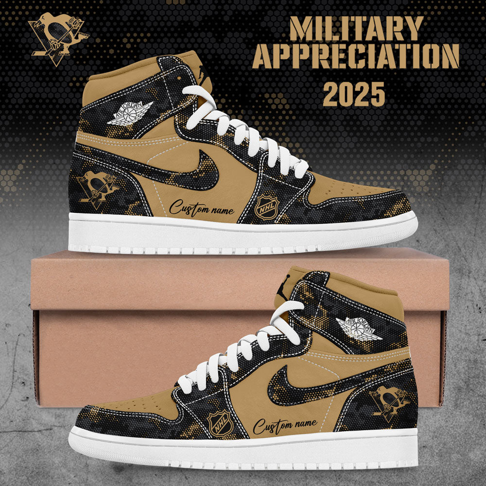 P Penguins 2025 Military Appreciation Custom Name Shoes JD