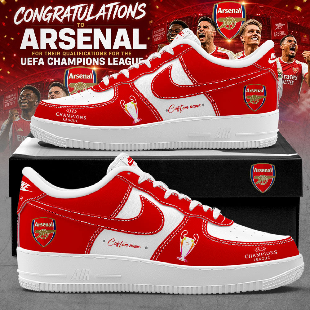 Arsenal x UEFA Champions League 2026 Custom Name Shoes