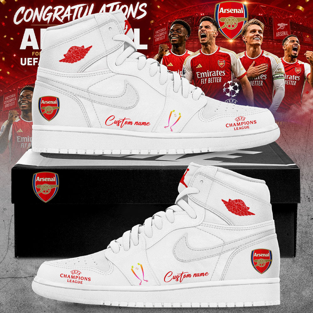 Arsenal x UEFA Champions League 2026 Custom Name Shoes V3