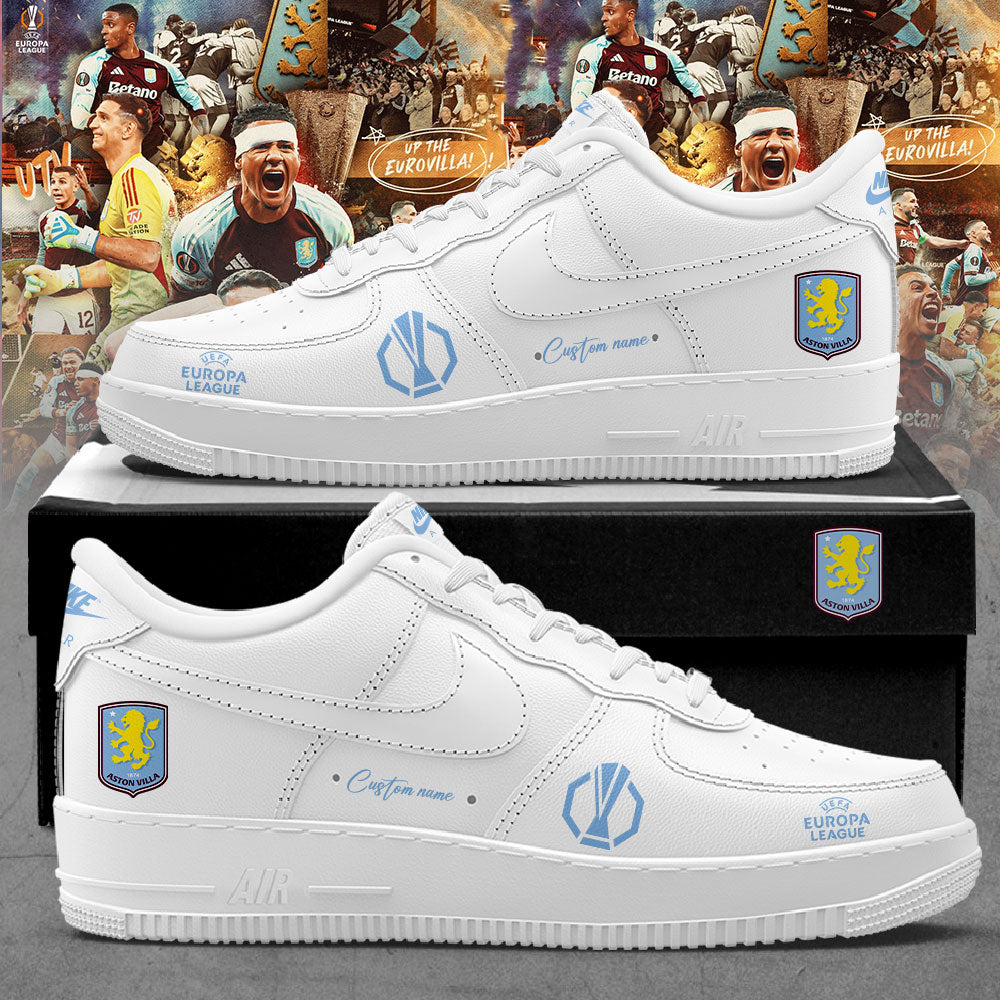 Aston Villa x UEFA Europa League 2026 Custom Name Shoes