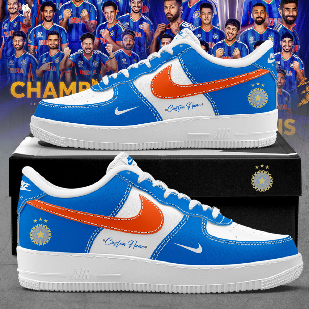 Cricket India 2026 T20 World Cup Champions Custom Name Shoes
