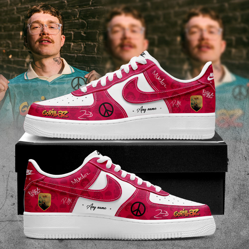 Gorillaz The Mountain Tour (2026–2027) Blue Signature Custom Name Shoes