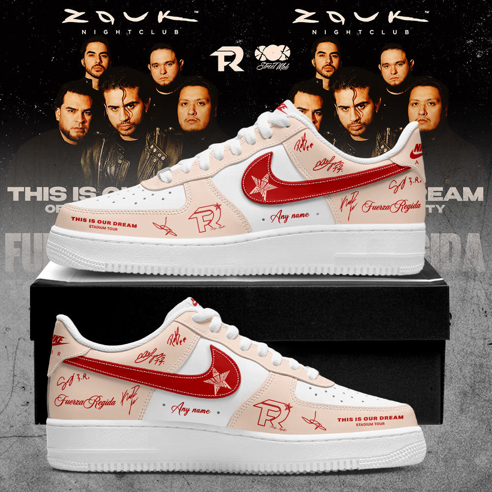 Fuerza Regida This Is Our Dream Stadium Tour 2026 Signature Custom Name Shoes
