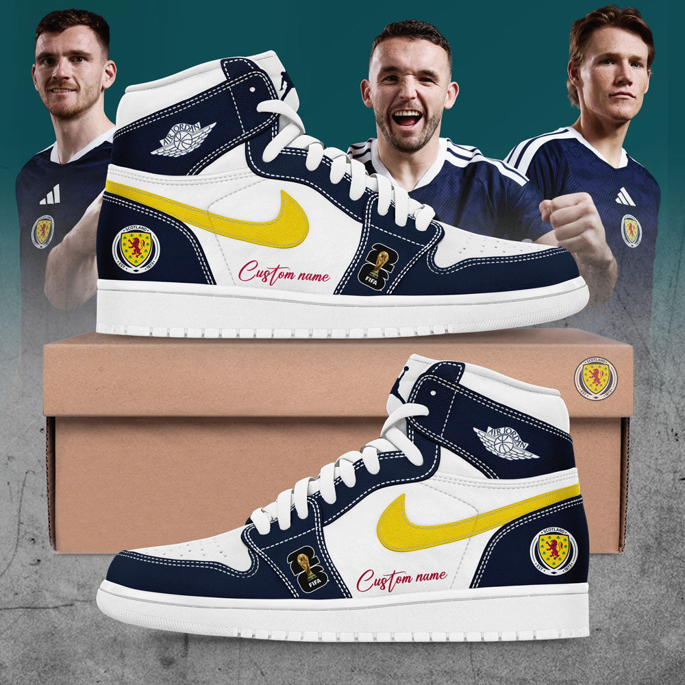 Scotland national team 2026 World Cup boot collection. Limited edition Custom Name Shoes JD