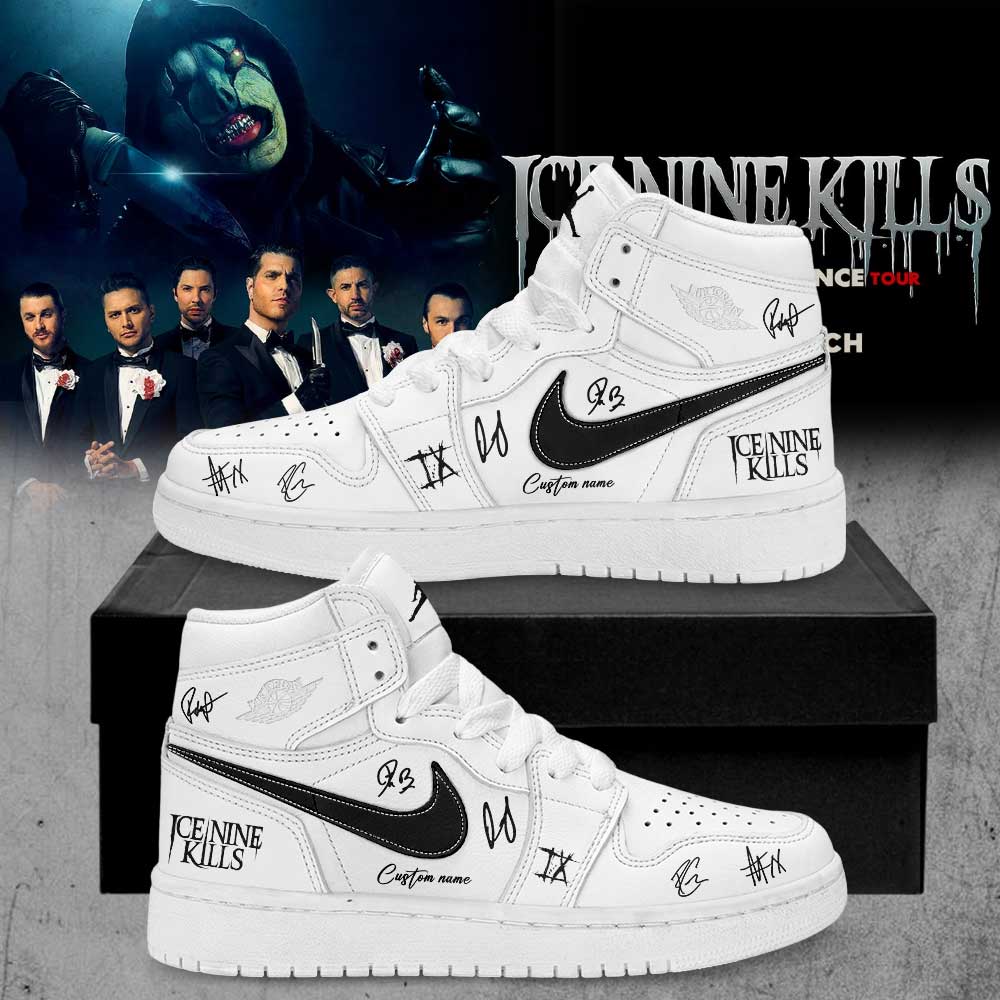 Ice Nine Kills March In Silence Tour Signature Custom Name JD Shoes