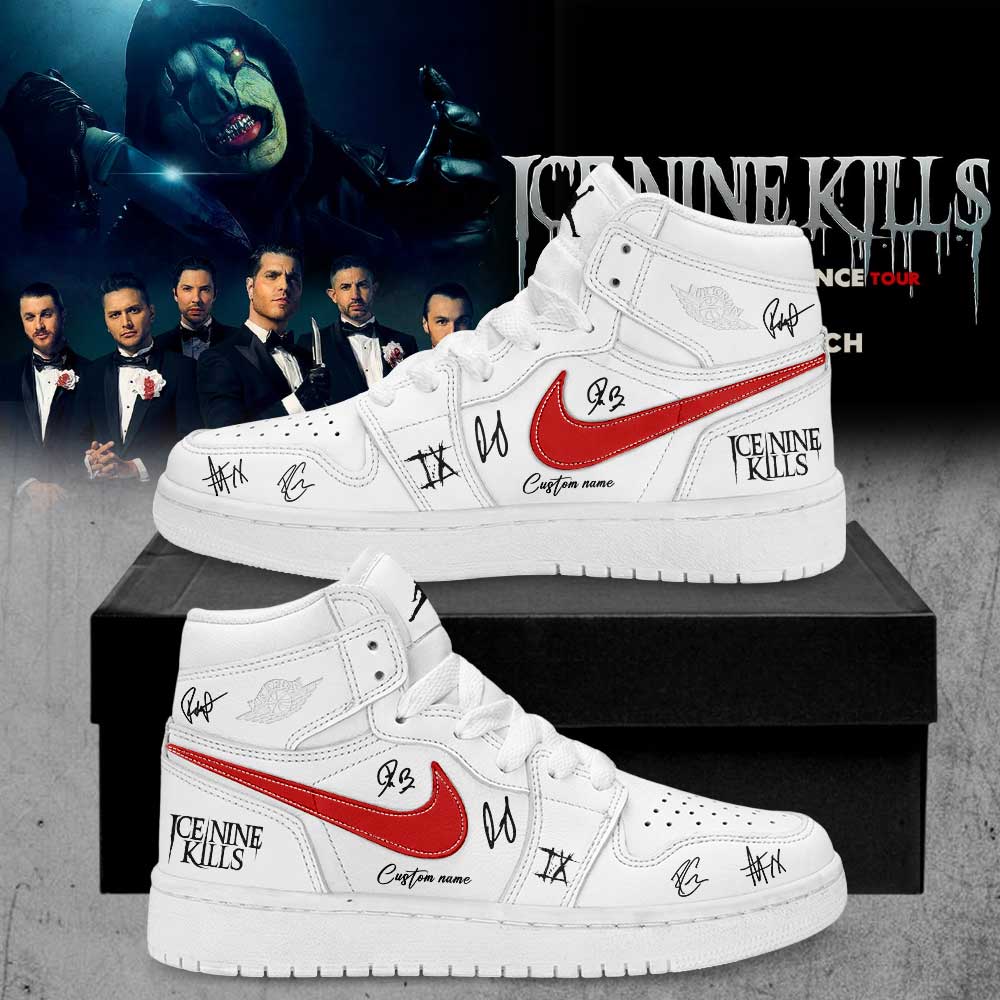 Ice Nine Kills March In Silence Tour Signature Custom Name JD Shoes
