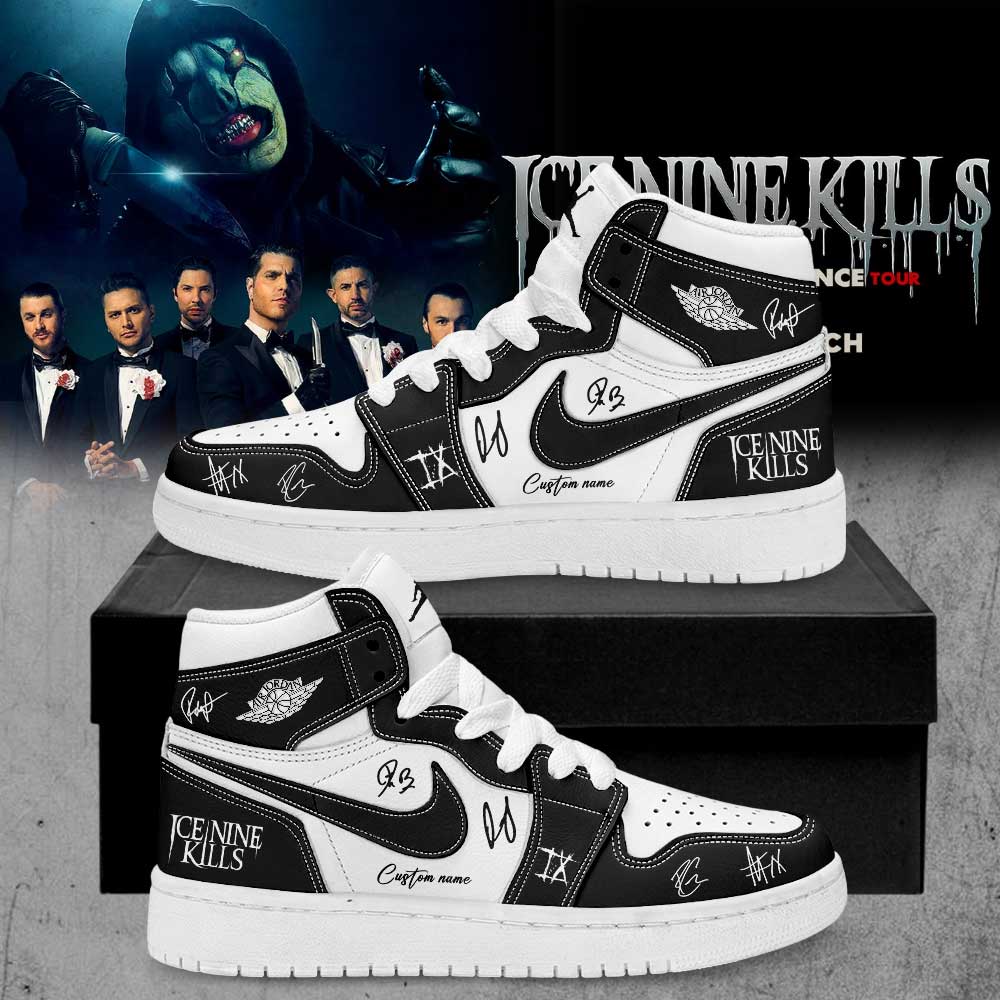Ice Nine Kills March In Silence Tour Signature Custom Name JD Shoes
