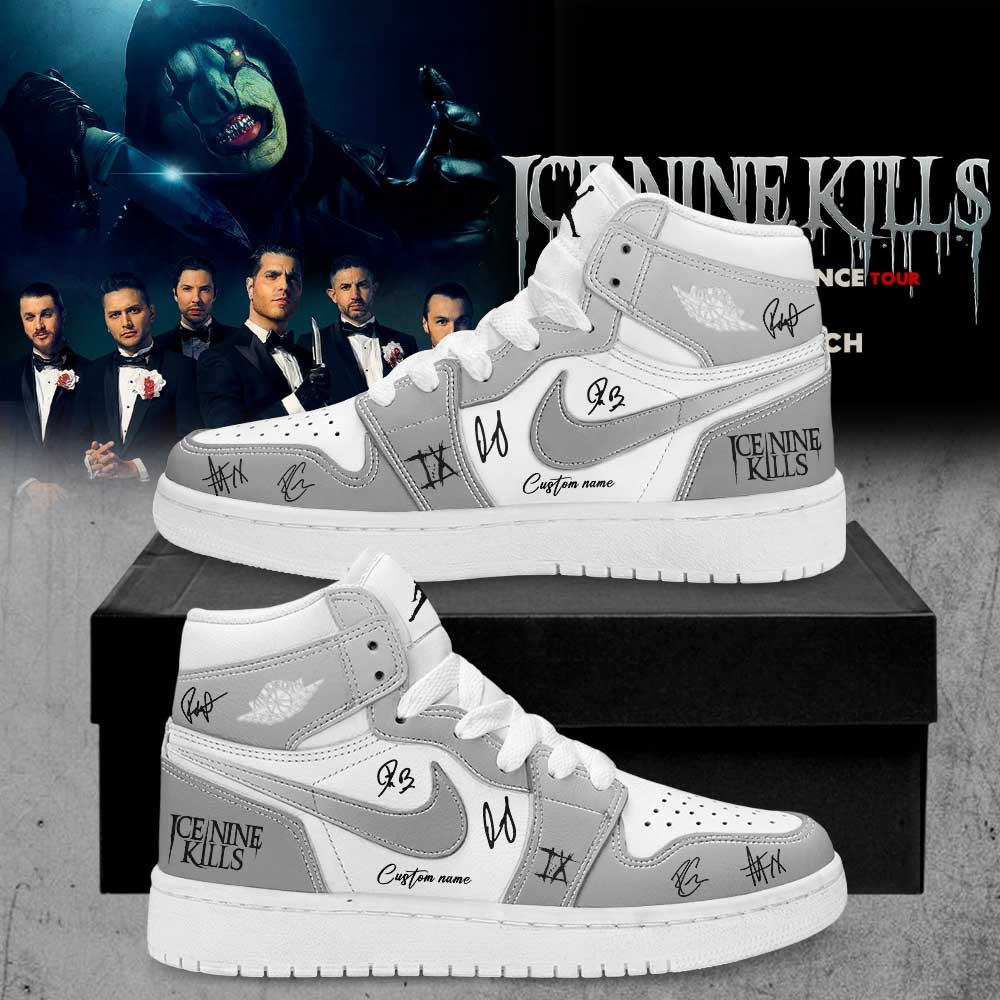 Ice Nine Kills March In Silence Tour Signature Custom Name JD Shoes
