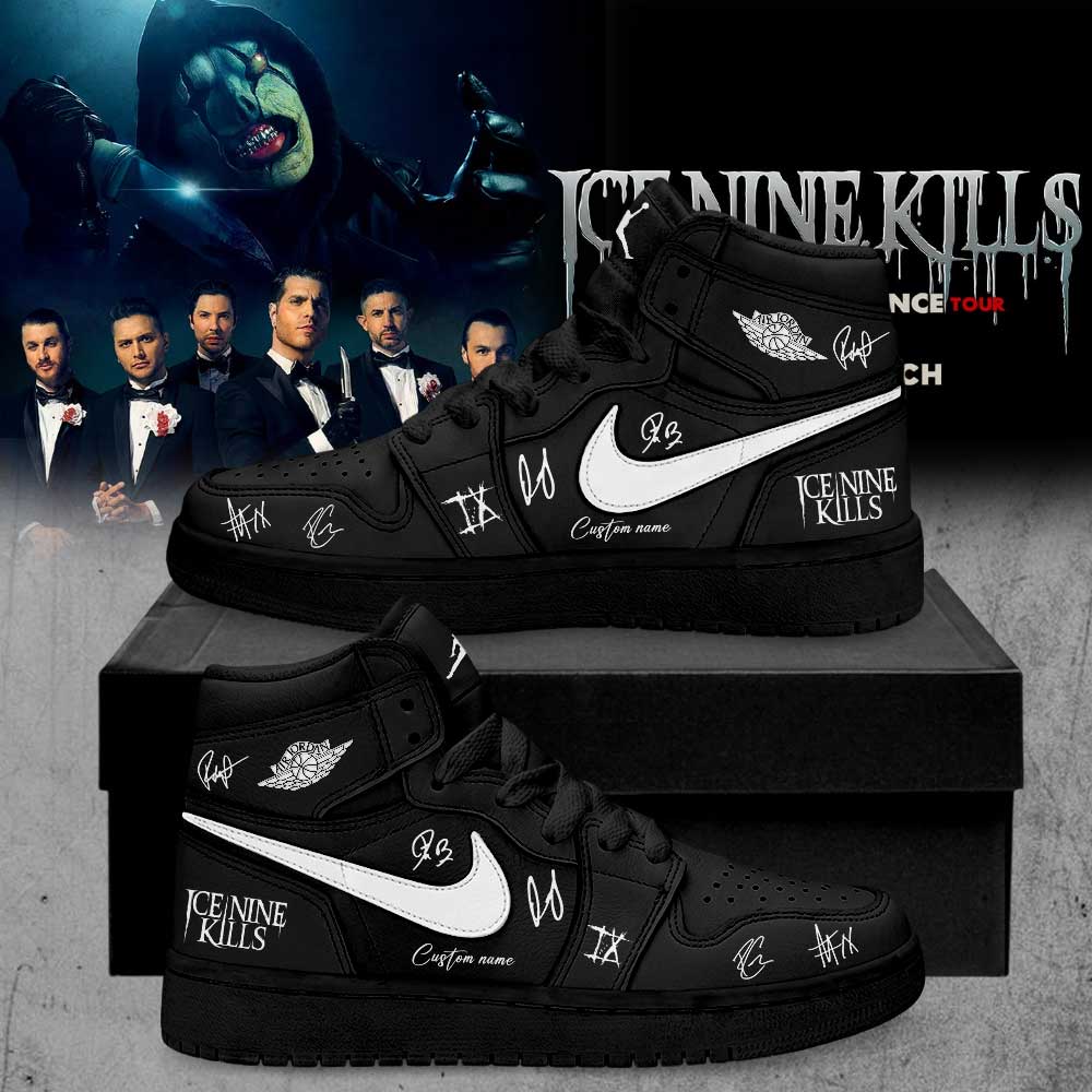 Ice Nine Kills March In Silence Tour Signature Custom Name JD Shoes